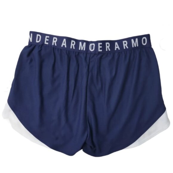 Brand New Ladies Under Armour Navy Play-Up 3.0 Athletic Shorts. - Picture 2 of 2